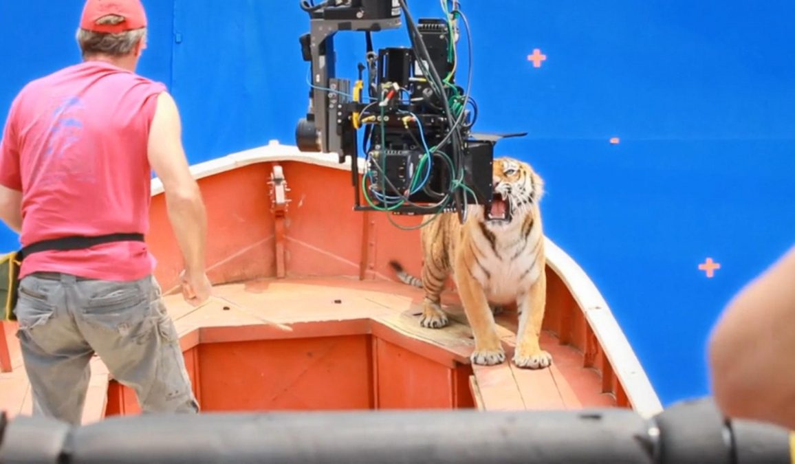 Tiger "Richard Parker" being filmed with Mo-Sys Lambda remote head