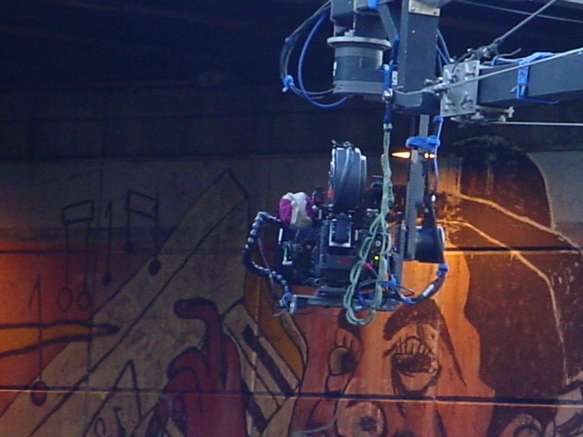 Mo-Sys Lambda filming opening shot for Be Kind Rewind in the streets of Brooklyn, directed by Michel Gondry.