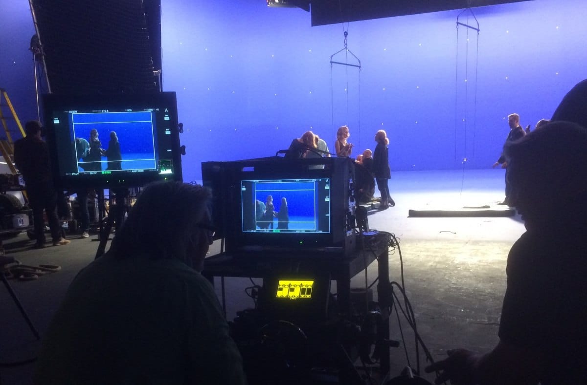 Shooting 'Spectre' title sequence. Mo-Sys G50 controlled with touchscreen console.