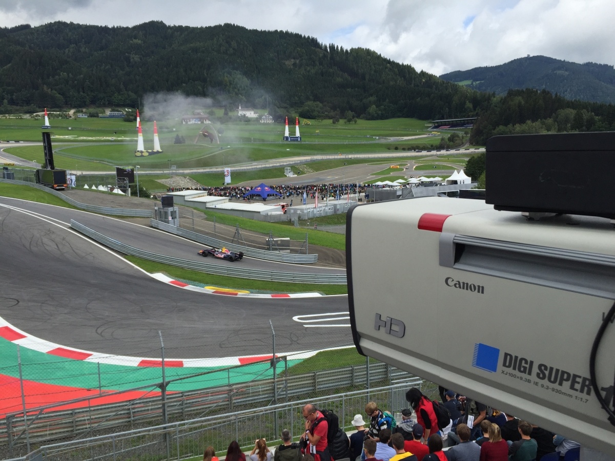 GyroTracker on 100x lens in Spielberg, Austria for the Red Bull Air Race
