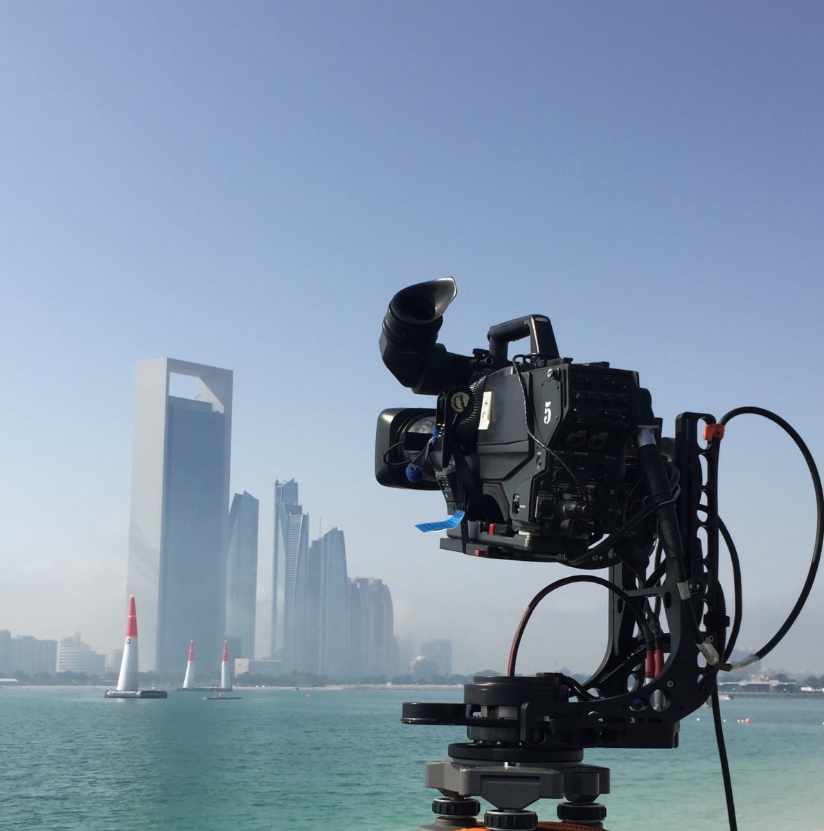 The L40TV filming the Red Bull Air Race in Abu Dhabi