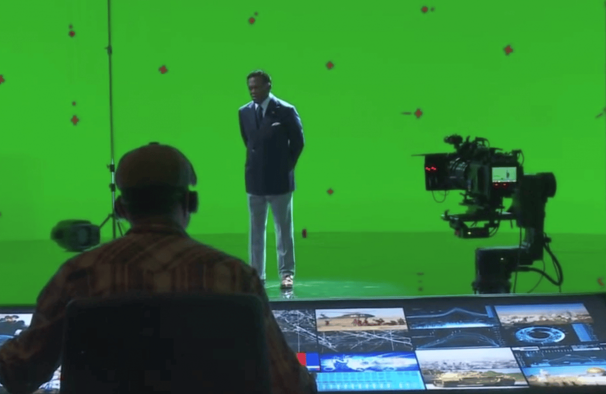 Mo-Sys Lambda as part of virtual studio featured in RoboCop with Samuel L. Jackson as presenter.