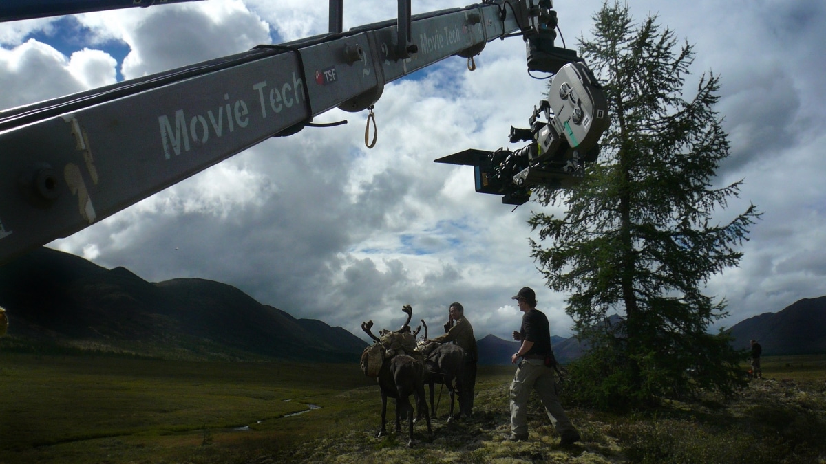 Mo-Sys Lambda on a MovieTech crane filming in Siberia