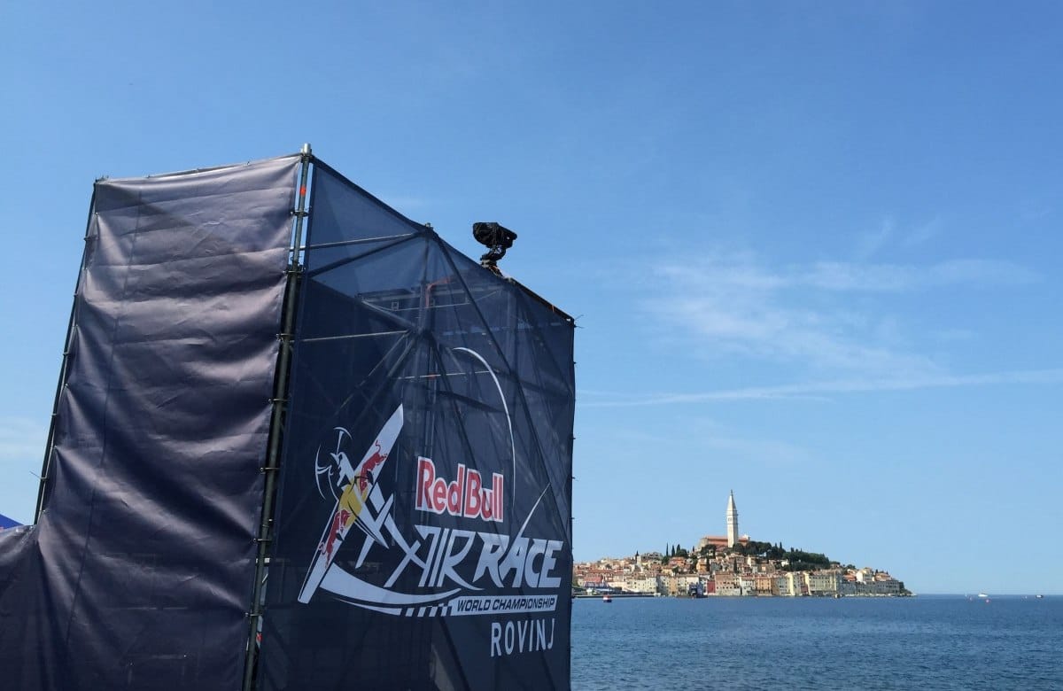 The Mo-Sys L40 on a Red Bull video wall overlooking Rovinj (Croatia).