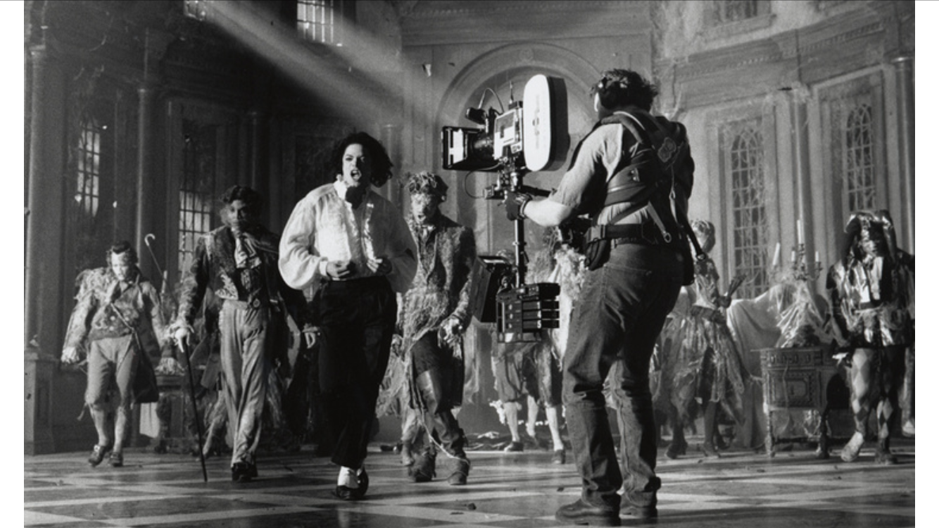 Bob Gorelick on set with Michael Jackson