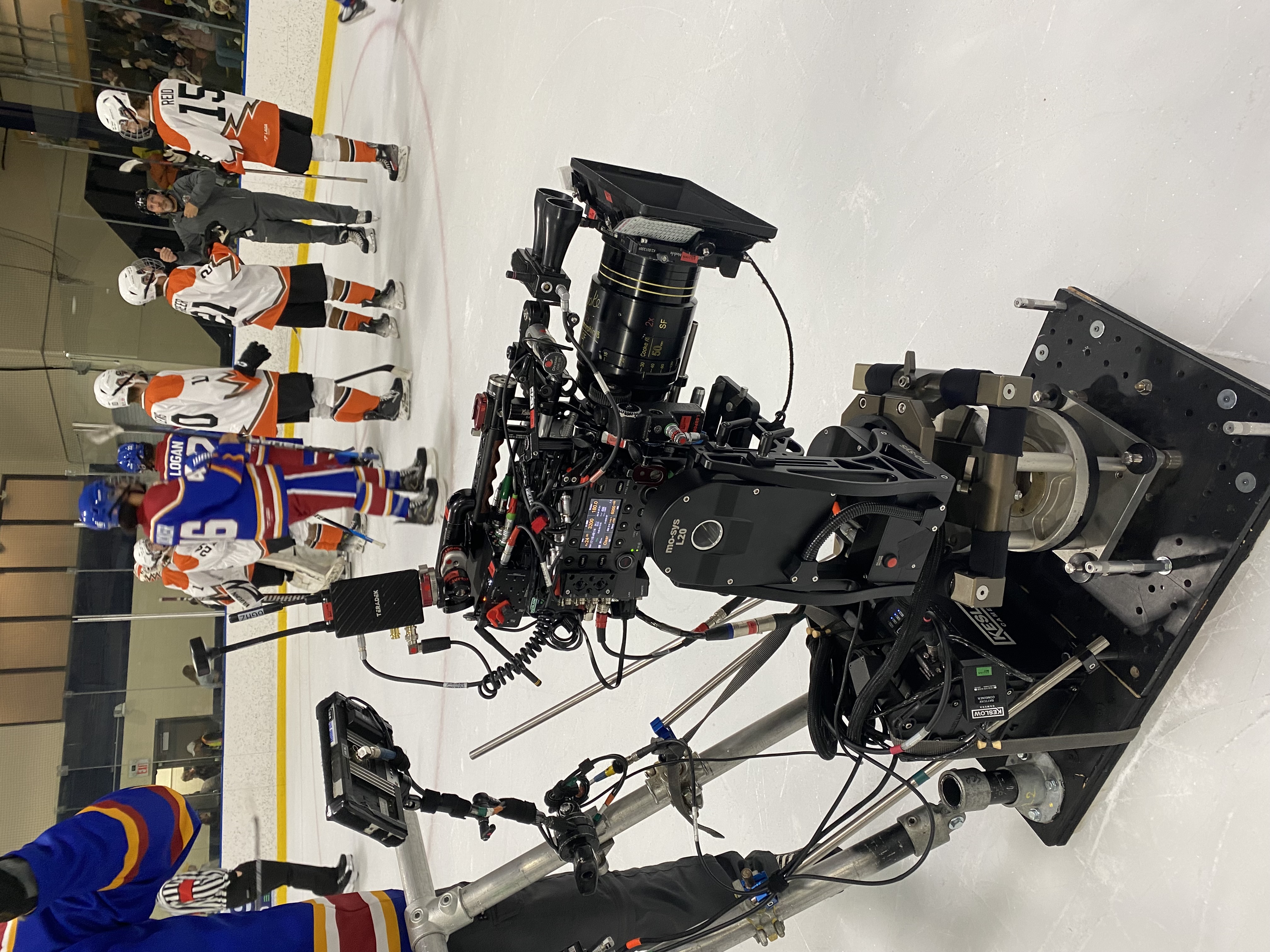 Jim Van Dijk with the L20 on set