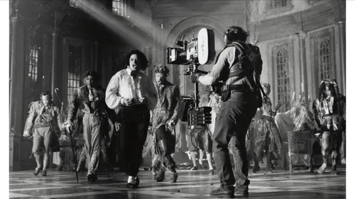 Bob Gorelick on set with Michael Jackson